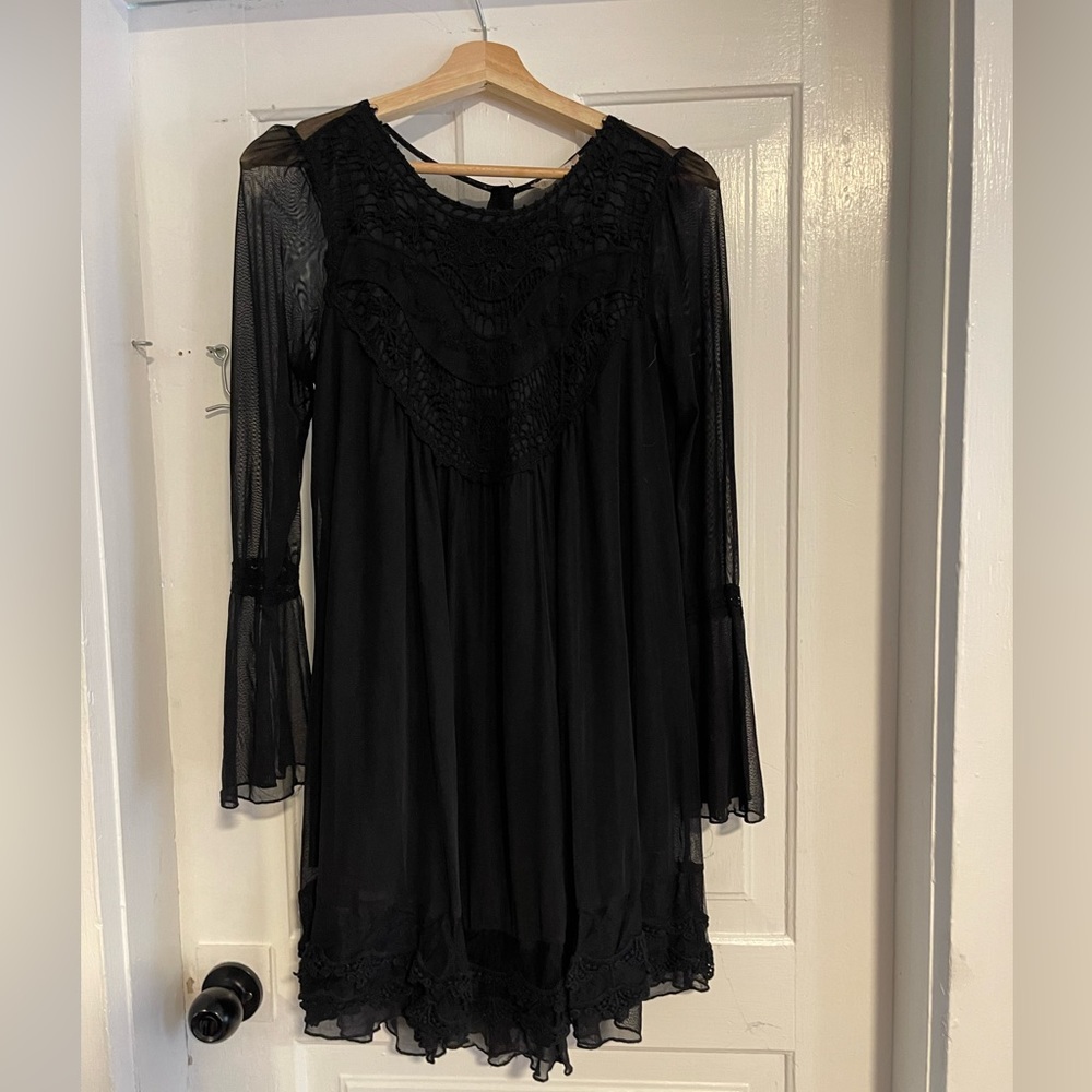 Long sleeve black dress